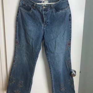 Embroidered Faded Glory Jeans size 14